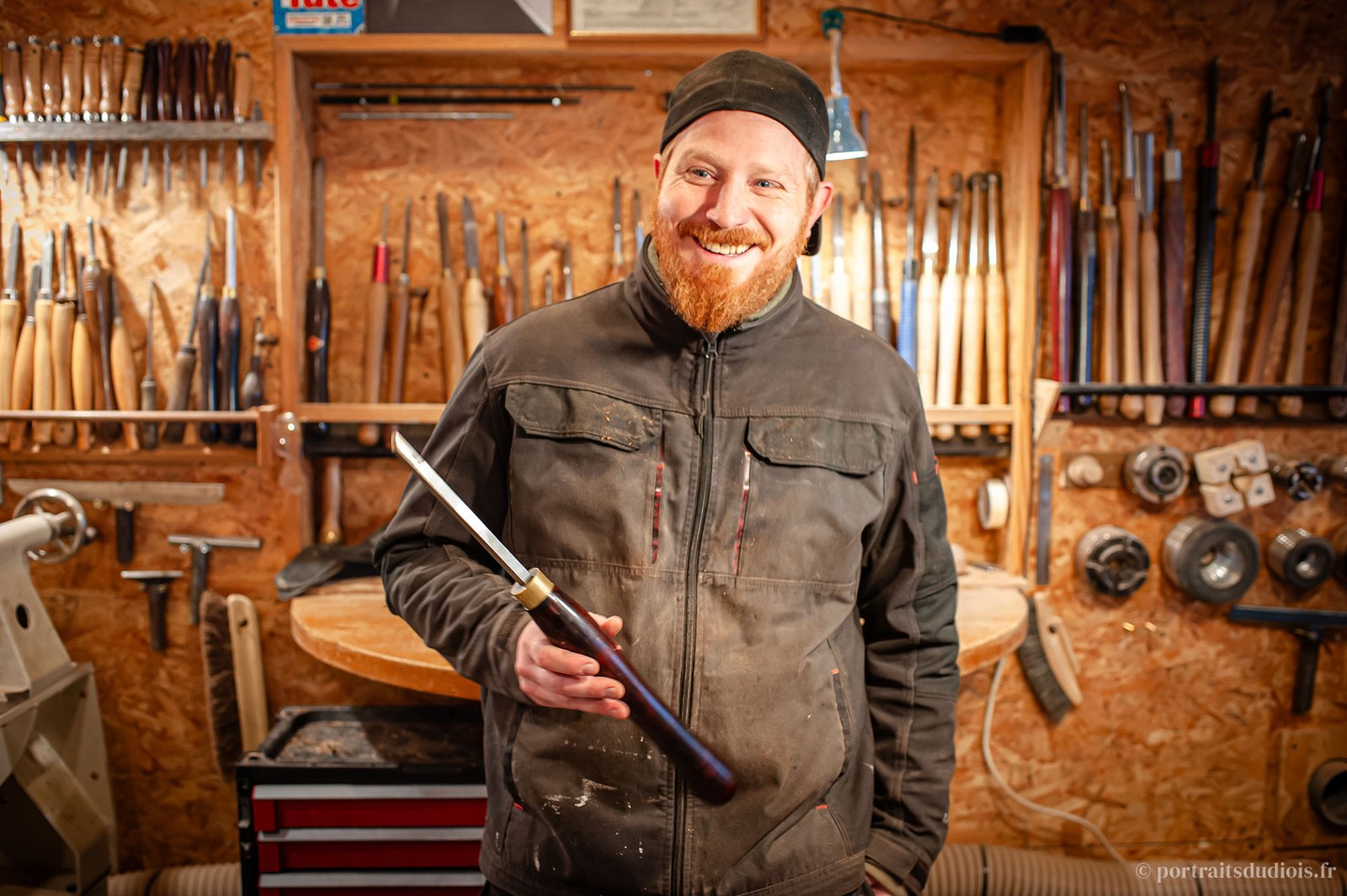 Romain Hugo, tourneur sur bois à Die, Drôme